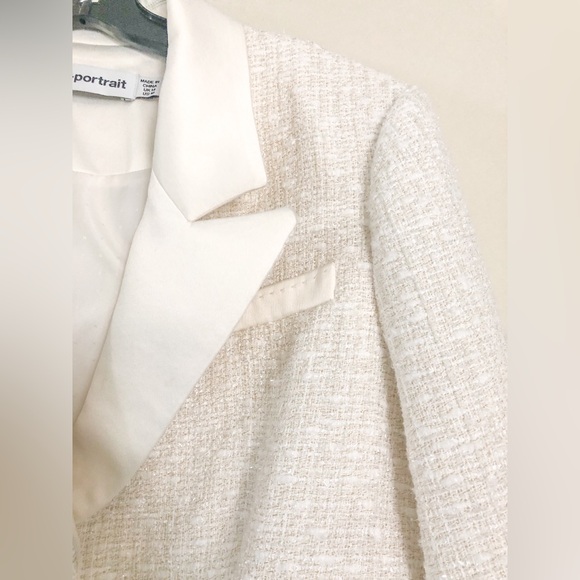 Self - Portrait Tailored Cream Color Boucle Mini Dress - Picture 9 of 16